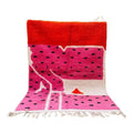 Abstract Pink & Orange Handwoven Moroccan Rug – 1.5m x 2.5m
