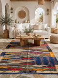 Premium Taznakht Runner Rug - 2.7x1m Vibrant Geometric Moroccan Carpet